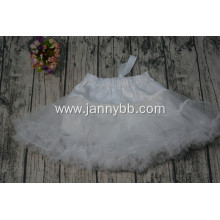 100% polyester baby girls white tutu skirt